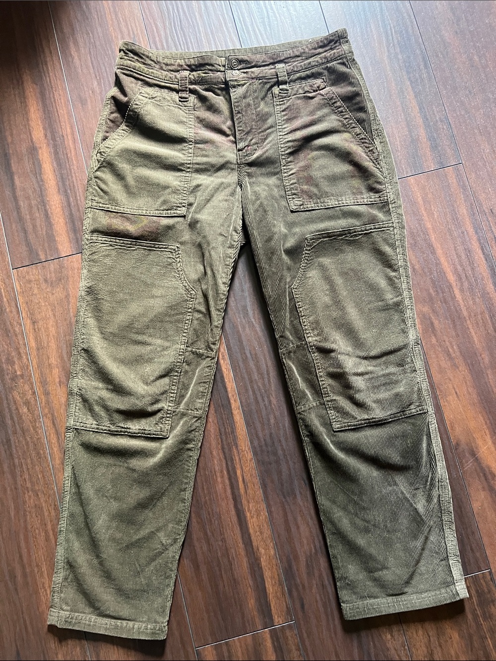 Anthropologie/Pilcro corduroy wanderer pants size 29 Like new! Olive green.